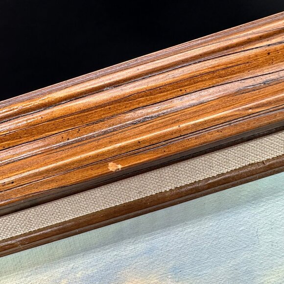 Vintage Lighthouse Seascape Oil Painting Framed Bernard B Duggan Nautical Dunes - Picture 7 of 10